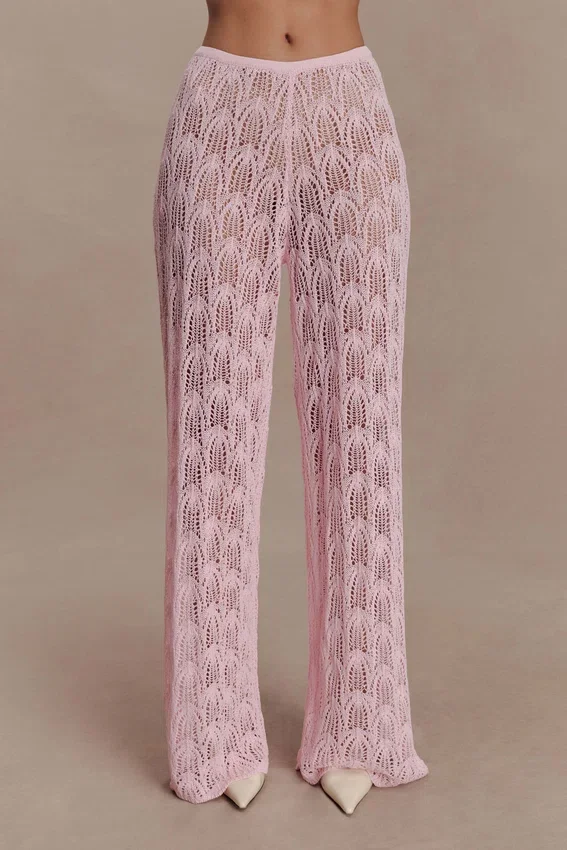 Glinda Crochet Pants – Baby Pink Glinda Crochet Pants – Baby Pink