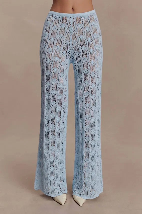 Glinda Crochet Pants – Light Blue Glinda Crochet Pants – Light Blue