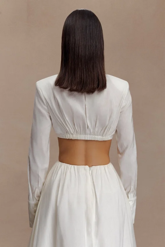 Greta Shirt Bra – White Greta Shirt Bra – White