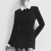Gretchen Suiting Mini Dress – Black Gretchen Suiting Mini Dress – Black