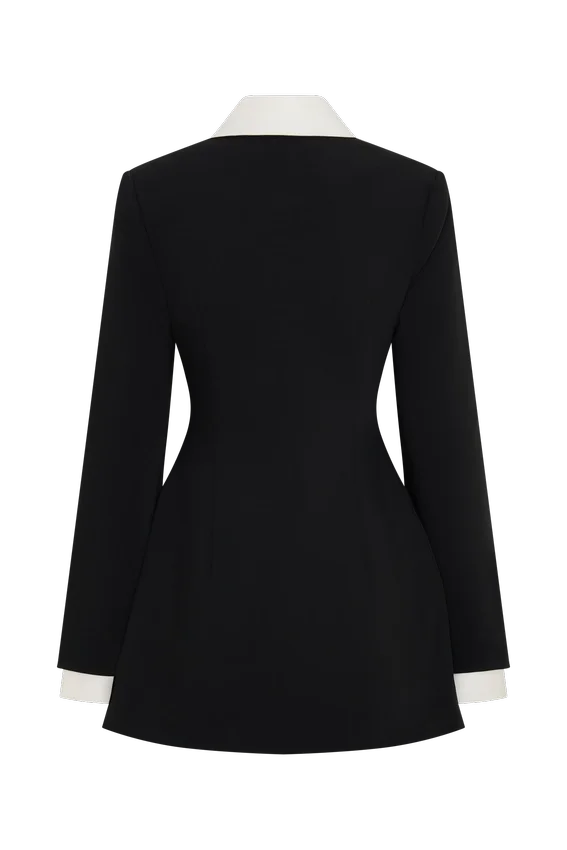 Gretchen Suiting Mini Dress – Black Gretchen Suiting Mini Dress – Black