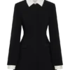 Gretchen Suiting Mini Dress – Black Gretchen Suiting Mini Dress – Black