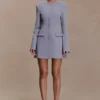 Gretchen Suiting Mini Dress – Grey Gretchen Suiting Mini Dress – Grey