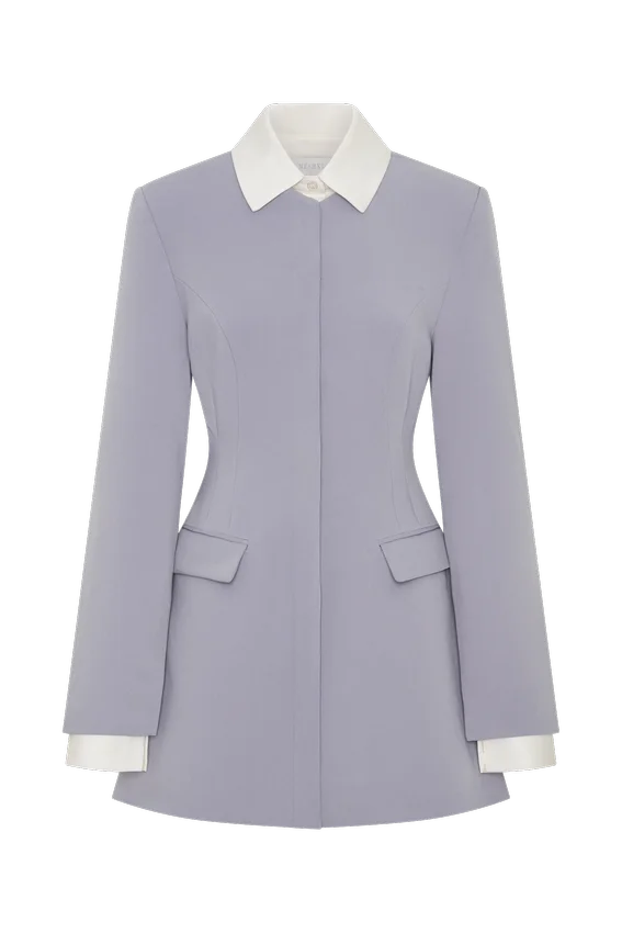 Gretchen Suiting Mini Dress – Grey Gretchen Suiting Mini Dress – Grey