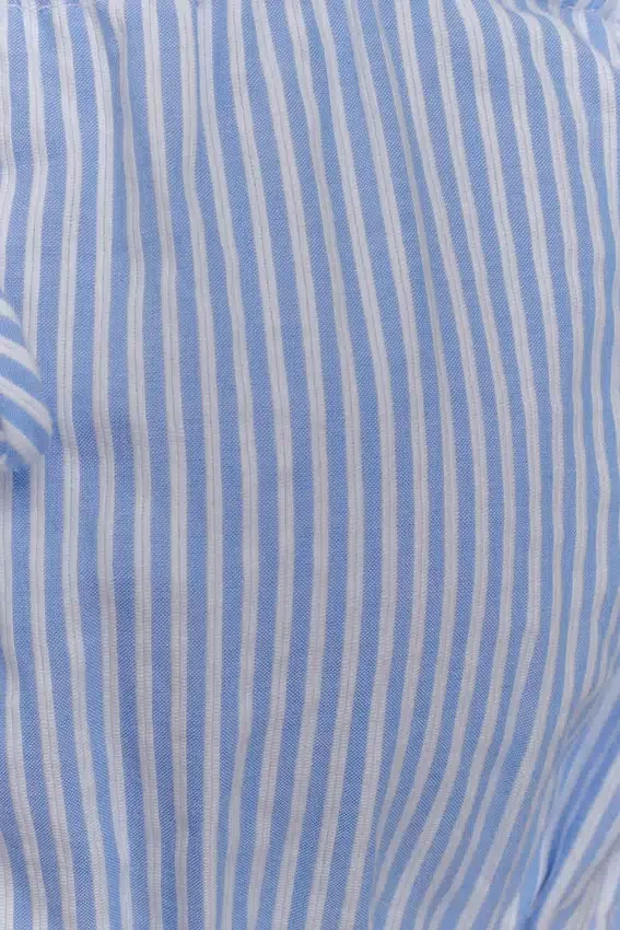 Gretel Sleeveless Crop Top – Blue Pinstripe Gretel Sleeveless Crop Top – Blue Pinstripe