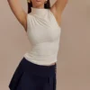 Hadleigh Sleeveless Slinky Top – Ivory
