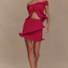 Haisley Knit Mini Skirt – Raspberry
