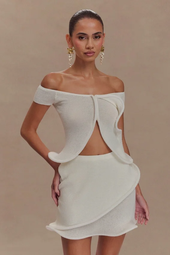 Haisley Off Shoulder Knit Top – Ivory Haisley Off Shoulder Knit Top – Ivory