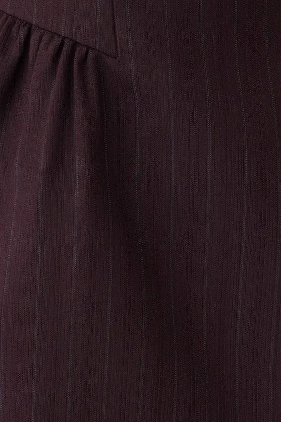 Hallie Boat Neck Mini Dress – Plum Pinstripe Hallie Boat Neck Mini Dress – Plum Pinstripe
