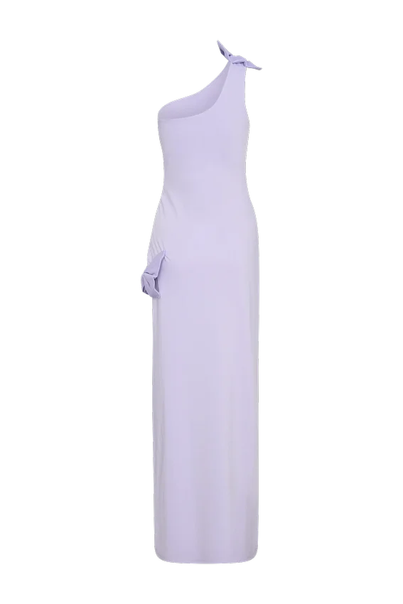 Hallie One Shoulder Bow Maxi Dress – Lilac Hallie One Shoulder Bow Maxi Dress – Lilac