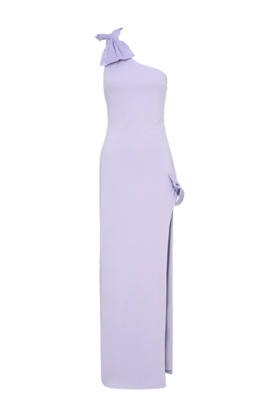 Hallie One Shoulder Bow Maxi Dress – Lilac Hallie One Shoulder Bow Maxi Dress – Lilac