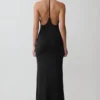 Hana Slinky Plunge Maxi Dress – Black Hana Slinky Plunge Maxi Dress – Black