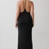 Hana Slinky Plunge Maxi Dress – Black Hana Slinky Plunge Maxi Dress – Black