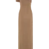 Hanh One Shoulder Mesh Maxi Dress – Tan