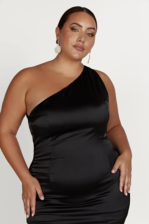 Harper One Shoulder Gown – Black Harper One Shoulder Gown – Black
