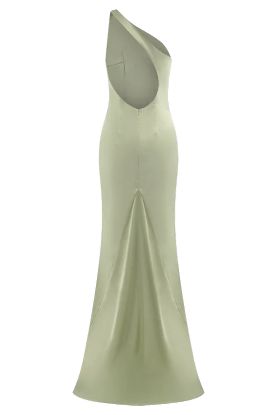 Harper One Shoulder Gown – Sage Harper One Shoulder Gown – Sage