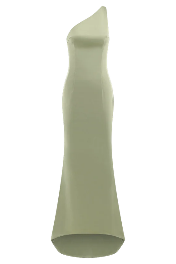 Harper One Shoulder Gown – Sage Harper One Shoulder Gown – Sage