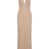 Harriet Halter Neck Diamante Maxi Dress – Sandy Gold