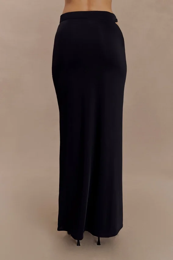 Haven Slinky Twist Midi Skirt – Black Haven Slinky Twist Midi Skirt – Black