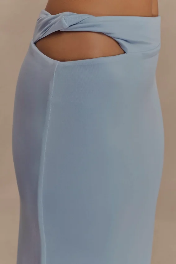 Haven Slinky Twist Midi Skirt – Pale Blue Haven Slinky Twist Midi Skirt – Pale Blue
