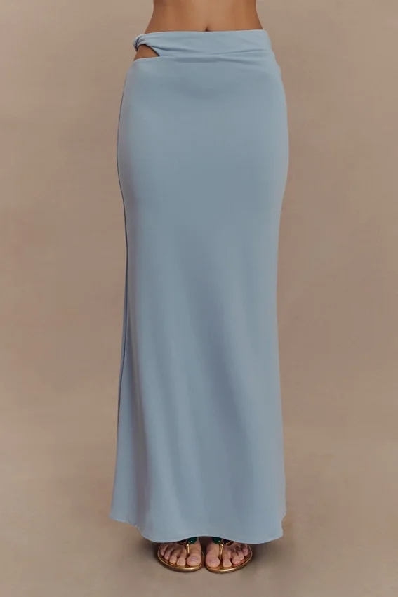 Haven Slinky Twist Midi Skirt – Pale Blue Haven Slinky Twist Midi Skirt – Pale Blue