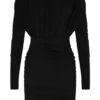 Hayden Long Sleeve Plunge Mini Dress – Black Hayden Long Sleeve Plunge Mini Dress – Black