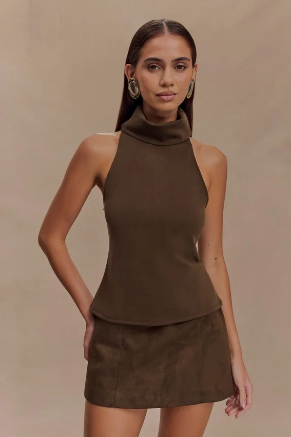 Hayes Faux Suede Belted Mini Skirt – Chocolate Hayes Faux Suede Belted Mini Skirt – Chocolate