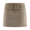 Hayes Faux Suede Belted Mini Skirt – Sand