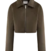 Hayes Faux Suede Collared Jacket – Chocolate