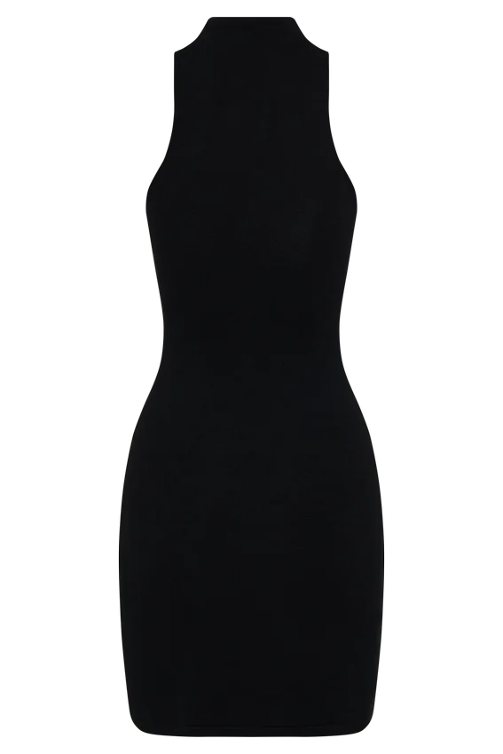 Hector Halter Neck Knit Mini Dress – Black Hector Halter Neck Knit Mini Dress – Black