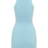 Hector Halter Neck Knit Mini Dress – Blue Hector Halter Neck Knit Mini Dress – Blue