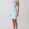 Hector Halter Neck Knit Mini Dress – Blue Hector Halter Neck Knit Mini Dress – Blue