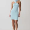 Hector Halter Neck Knit Mini Dress – Blue Hector Halter Neck Knit Mini Dress – Blue