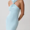 Hector Halter Neck Knit Mini Dress – Blue Hector Halter Neck Knit Mini Dress – Blue