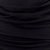 Henley Slinky Drape Maxi Dress – Black