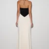 Hien Sequin Halter Maxi Dress – Black/Ivory Hien Sequin Halter Maxi Dress – Black/Ivory