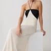 Hien Sequin Halter Maxi Dress – Black/Ivory Hien Sequin Halter Maxi Dress – Black/Ivory