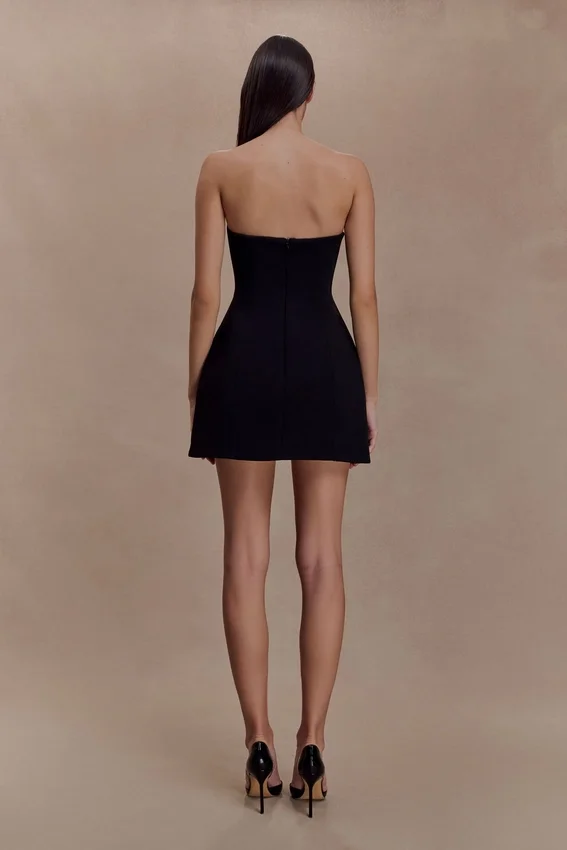 Hilda Embellished Strapless Mini Dress – Black Hilda Embellished Strapless Mini Dress – Black