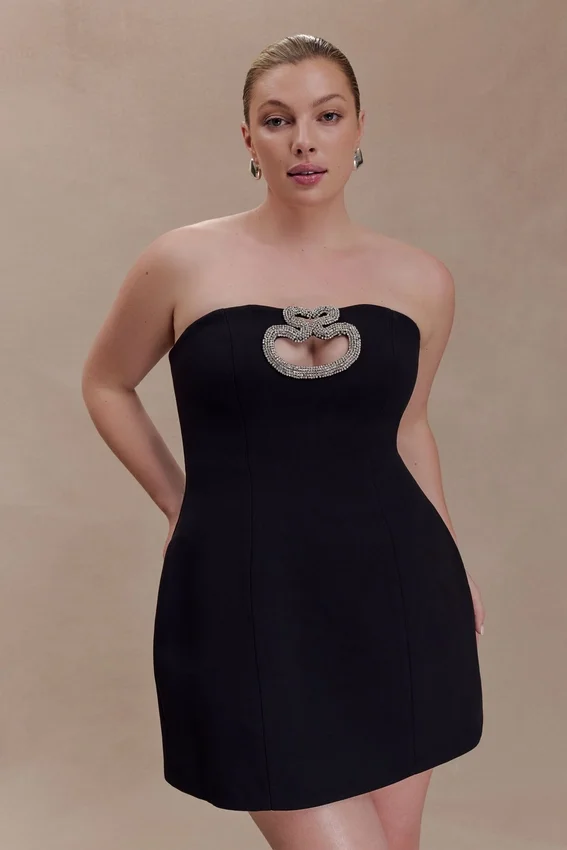 Hilda Embellished Strapless Mini Dress – Black Hilda Embellished Strapless Mini Dress – Black