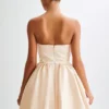 Hollie Structured Corset Mini Dress – Gold