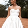 Hollie Structured Corset Mini Dress – White