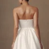 Hollie Structured Corset Mini Dress – White