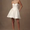 Hollie Structured Corset Mini Dress – White