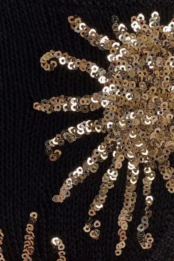 Huntleigh Crochet Bikini Bottom – Black & Gold Sunshine Print Huntleigh Crochet Bikini Bottom – Black & Gold Sunshine Print