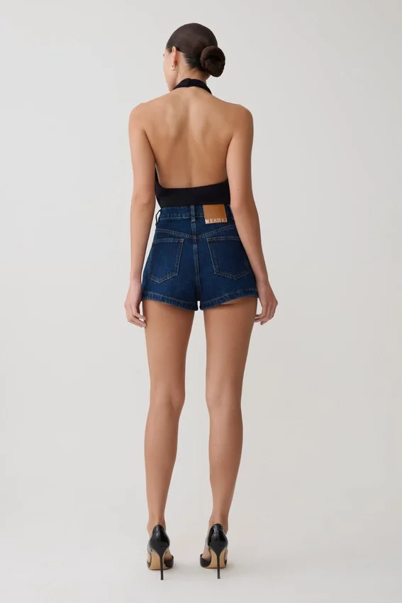 Dan Diamante Denim Shorts – Midnight Blue Dan Diamante Denim Shorts – Midnight Blue
