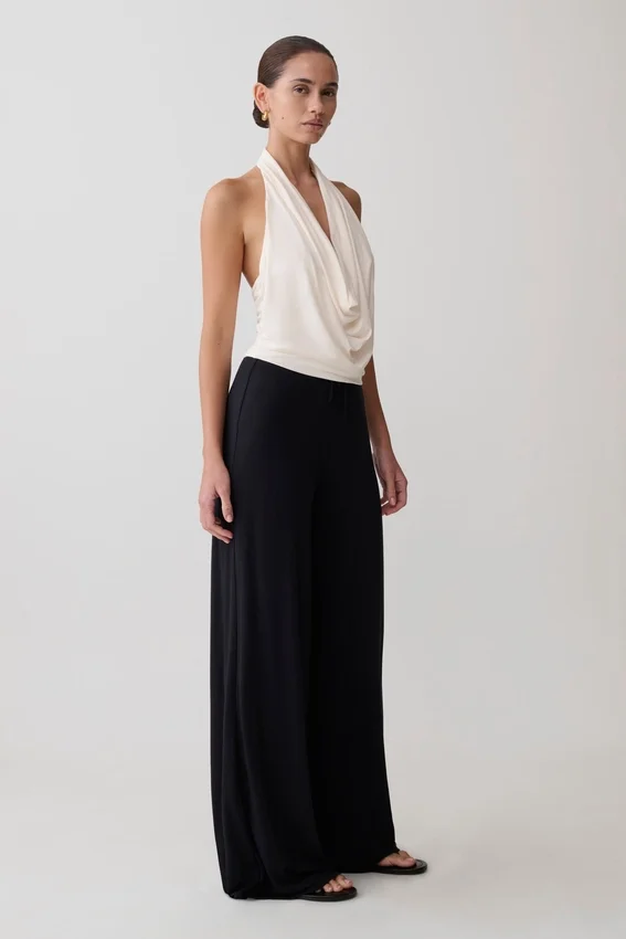 Dewi Wide Leg Modal Pants – Black Dewi Wide Leg Modal Pants – Black