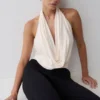 Huyen Cowl Front Modal Top – Ivory