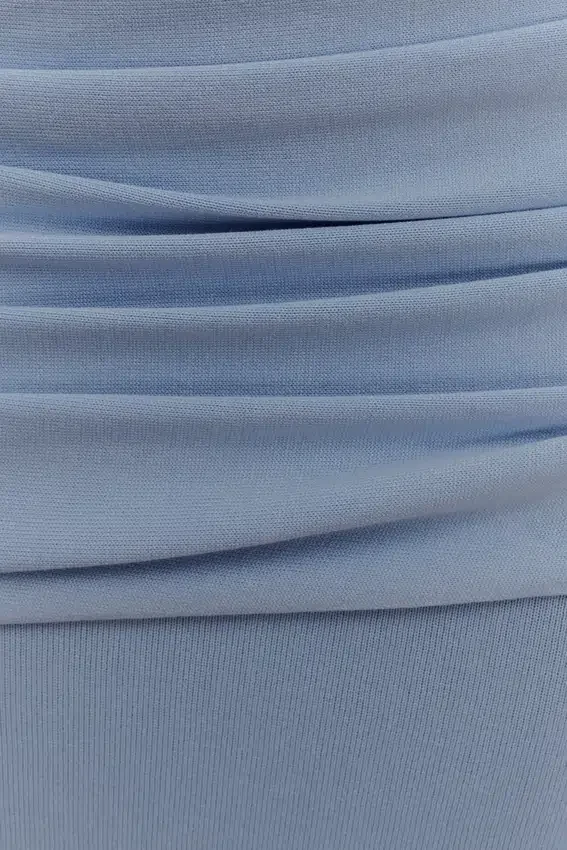 Irene Gathered Knit Maxi Skirt – Blue Irene Gathered Knit Maxi Skirt – Blue