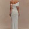 Irene Gathered Knit Maxi Skirt – Ivory