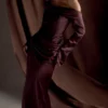Iris Long Sleeve Satin Maxi Dress – Dark Chocolate Iris Long Sleeve Satin Maxi Dress – Dark Chocolate